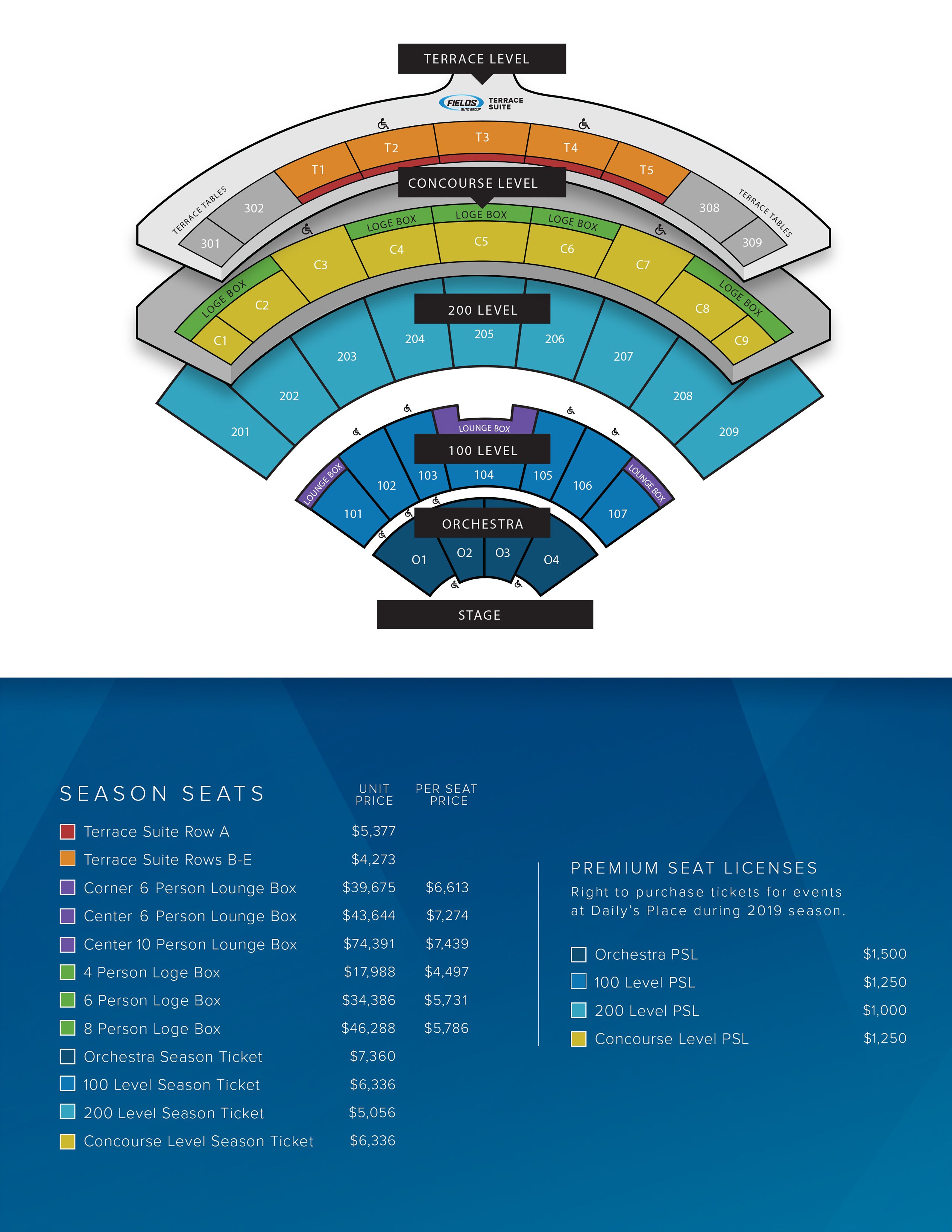 Daily S Place Amphitheater Seating Chart